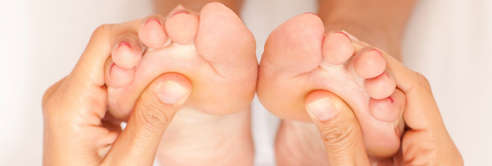 reflexology treatment on both feet